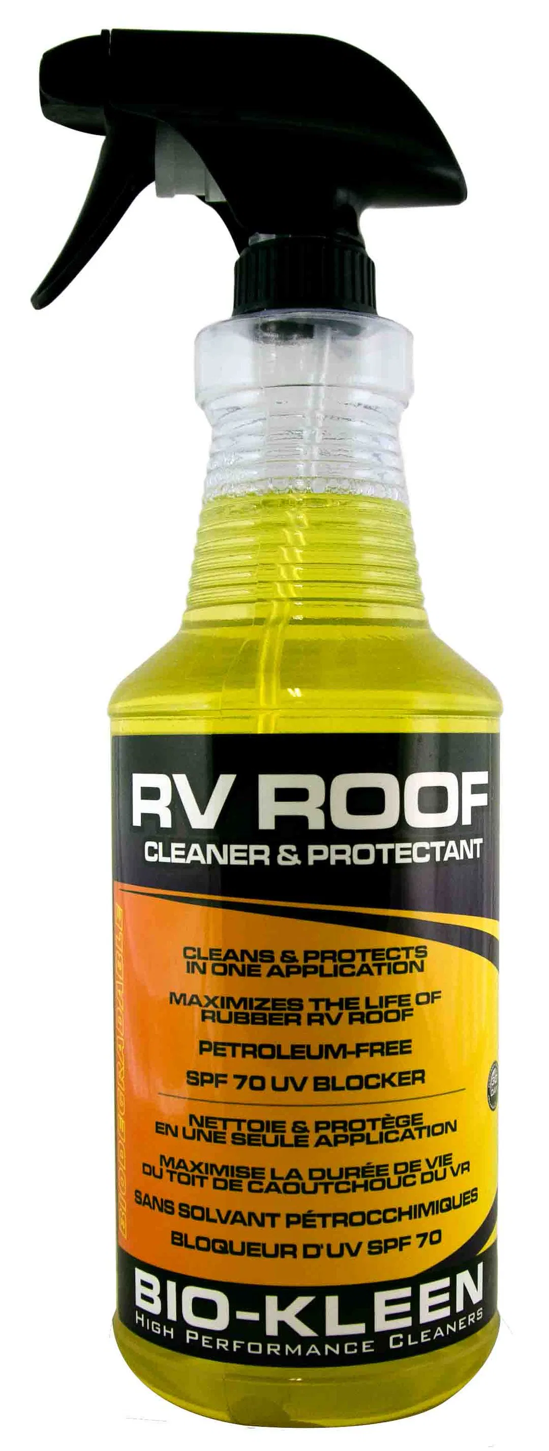 M02407 – BIO-KLEEN Rubber Roof Cleaner, Use To Clean RV Rubber Roof From Black Streaks/ Oxidation 32 Ounce Spray Bott...